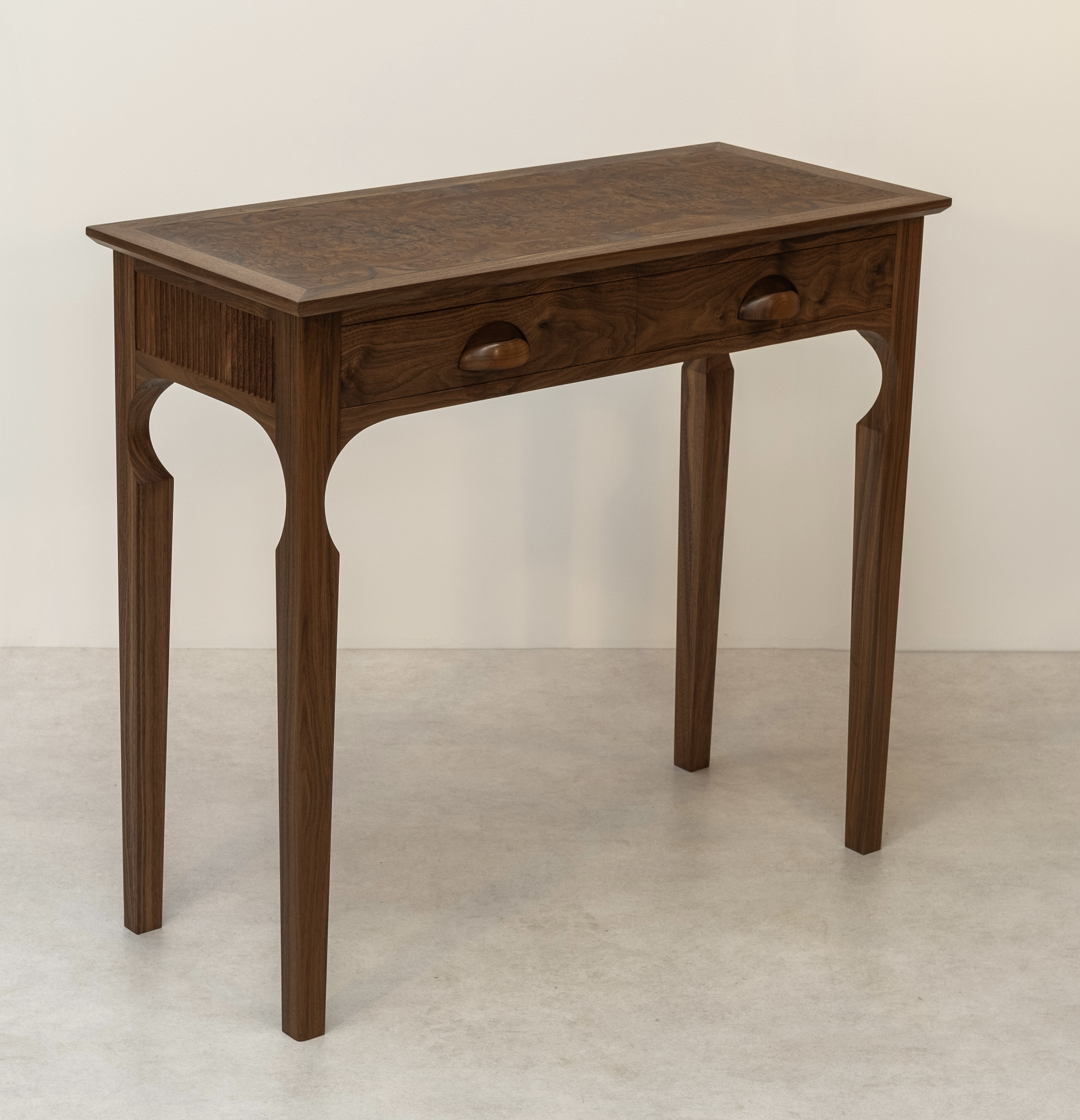 The Rhea — walnut console table