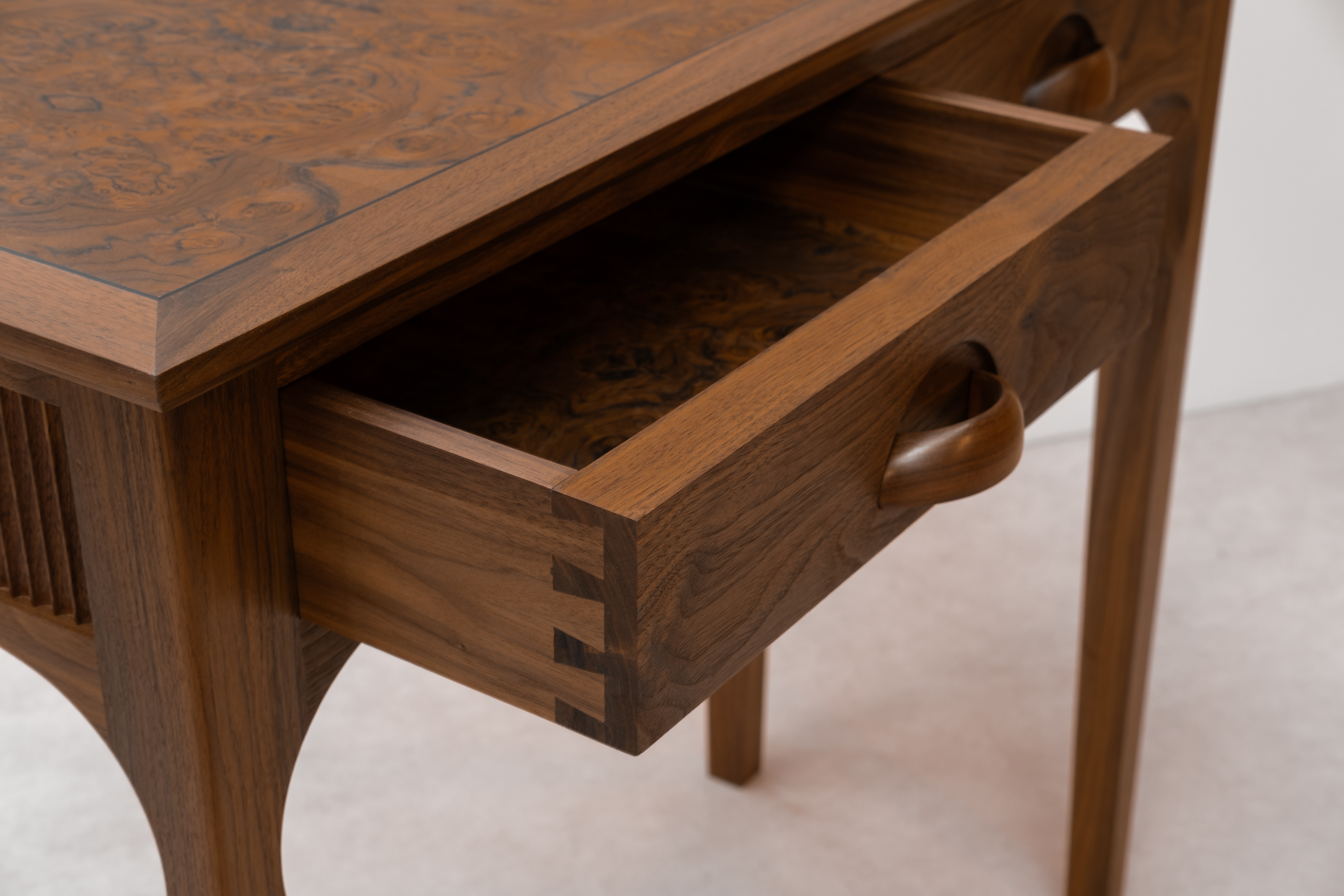 The Rhea console table in walnut