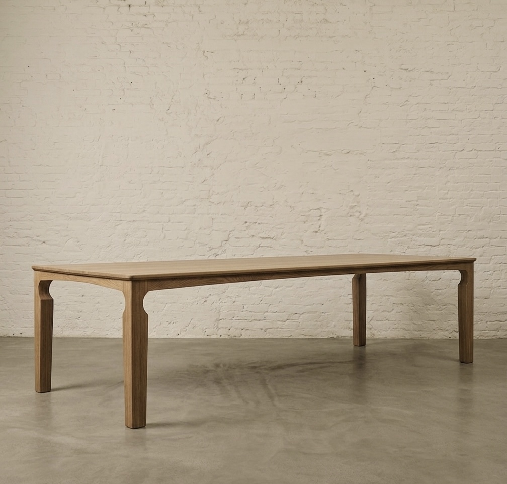 Dining table — angled view