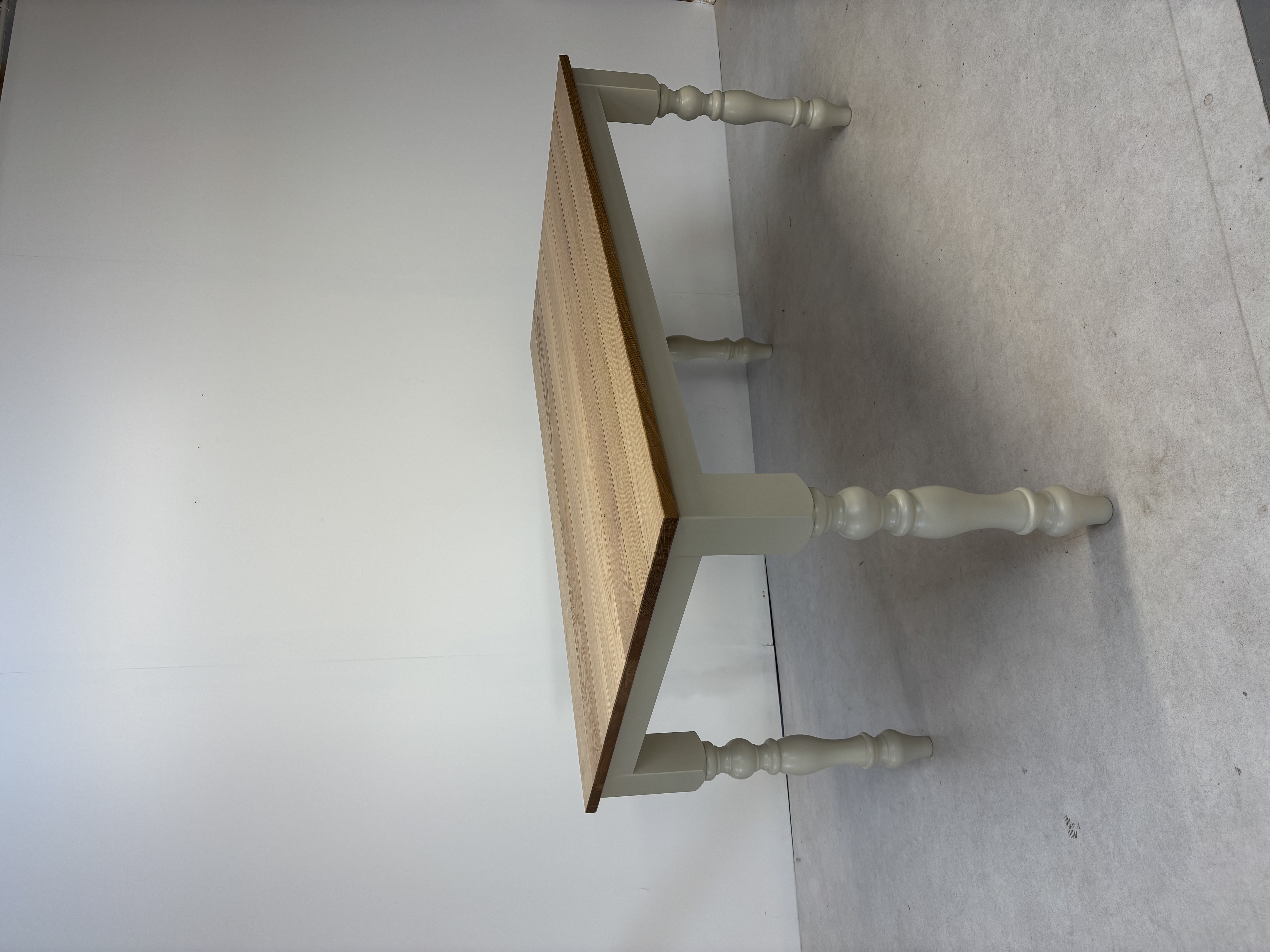 Farmhouse table in the workshop